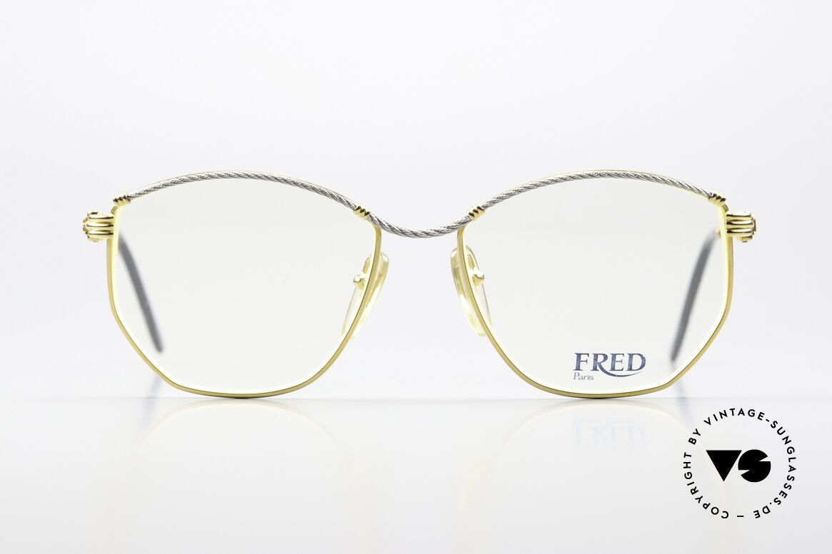 Fred Cythere - S Luxus Vintage Brille Damen, marines Design (charakteristisch Fred); Top-Qualität, Passend für Damen