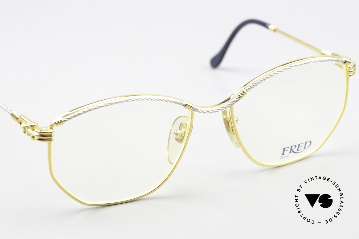 Fred Cythere - S Luxus Vintage Brille Damen, KEIN RETRO, ein kostbares altes Original in Gr. 53/16, Passend für Damen