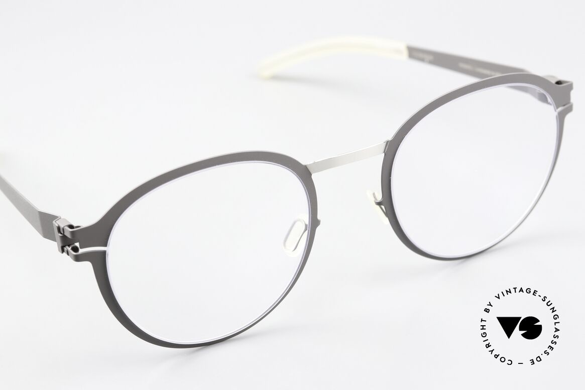 Mykita Gisbert Pantobrille Grau Und Silber, ungetragenes Modell mit Original-Etui von MYKITA, Passend für Herren und Damen