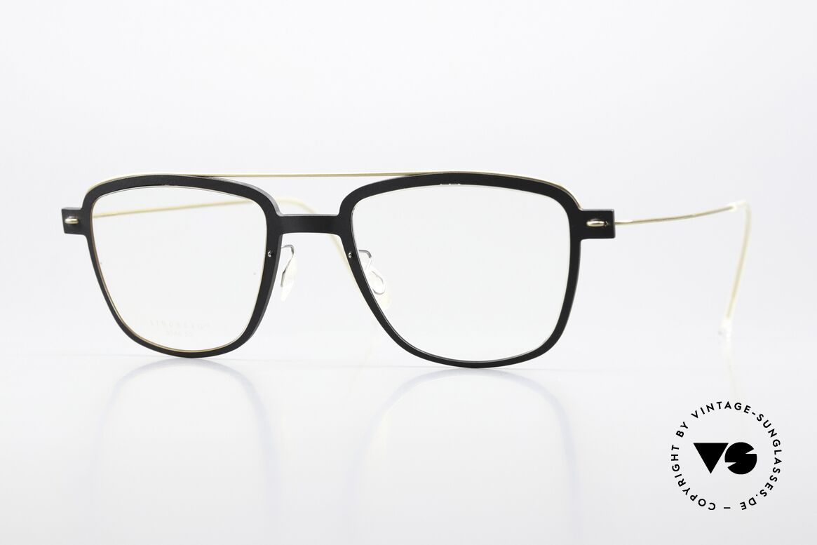 Lindberg 6546 NOW Mattschwarz Und Mattgold, Aviator Lindberg Brille aus der NOW bzw. N.O.W. Serie, Passend für Herren