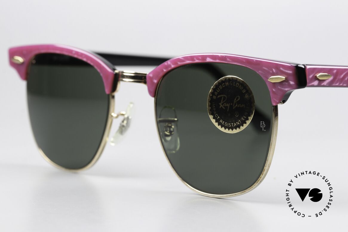 Ray Ban Clubmaster Bausch & Lomb USA Brille, Ladies-Version in "electric raspberry" Kolorierung, Passend für Damen