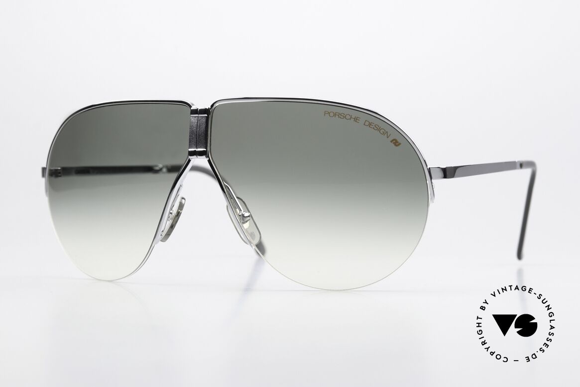 Porsche 5628 80er Faltbrille Rhodiniert, praktische 80er Jahre Faltsonnenbrille von Porsche, Passend für Herren