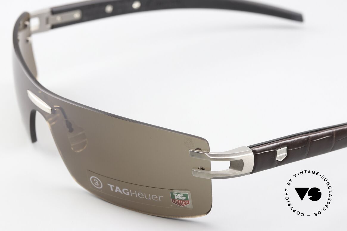 Tag Heuer L-Type 0451 Randlose Luxus Sonnenbrille, hypoallergische Elastomer (Formel 1 Innovation), Passend für Herren