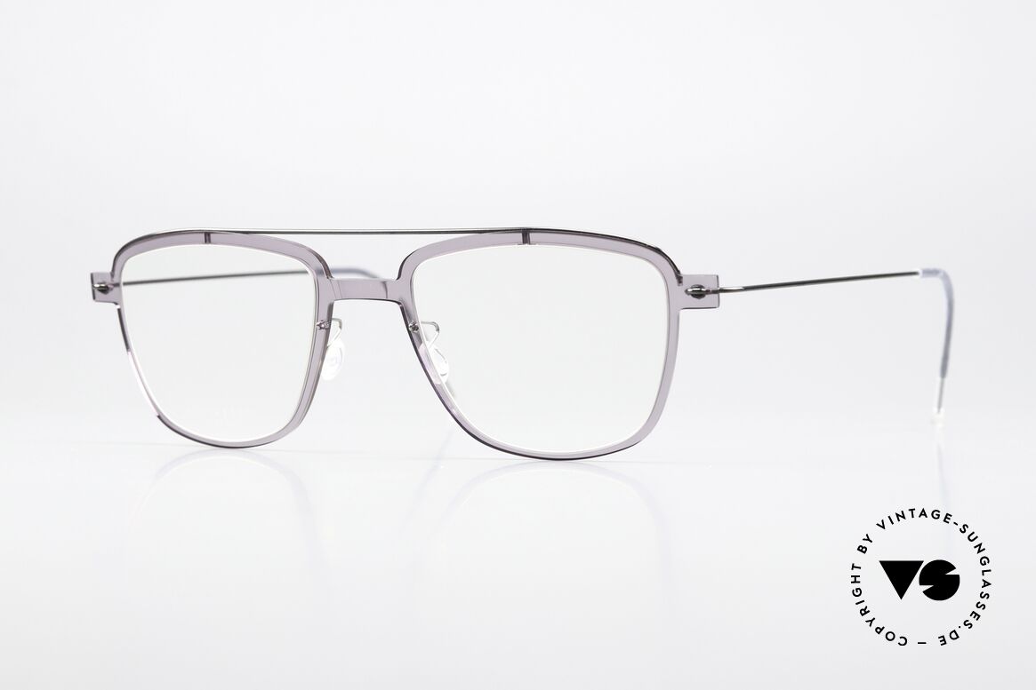 Lindberg 6546 NOW Hellgraue Front Transluzid, Aviator Lindberg Brille aus der NOW bzw. N.O.W. Serie, Passend für Herren