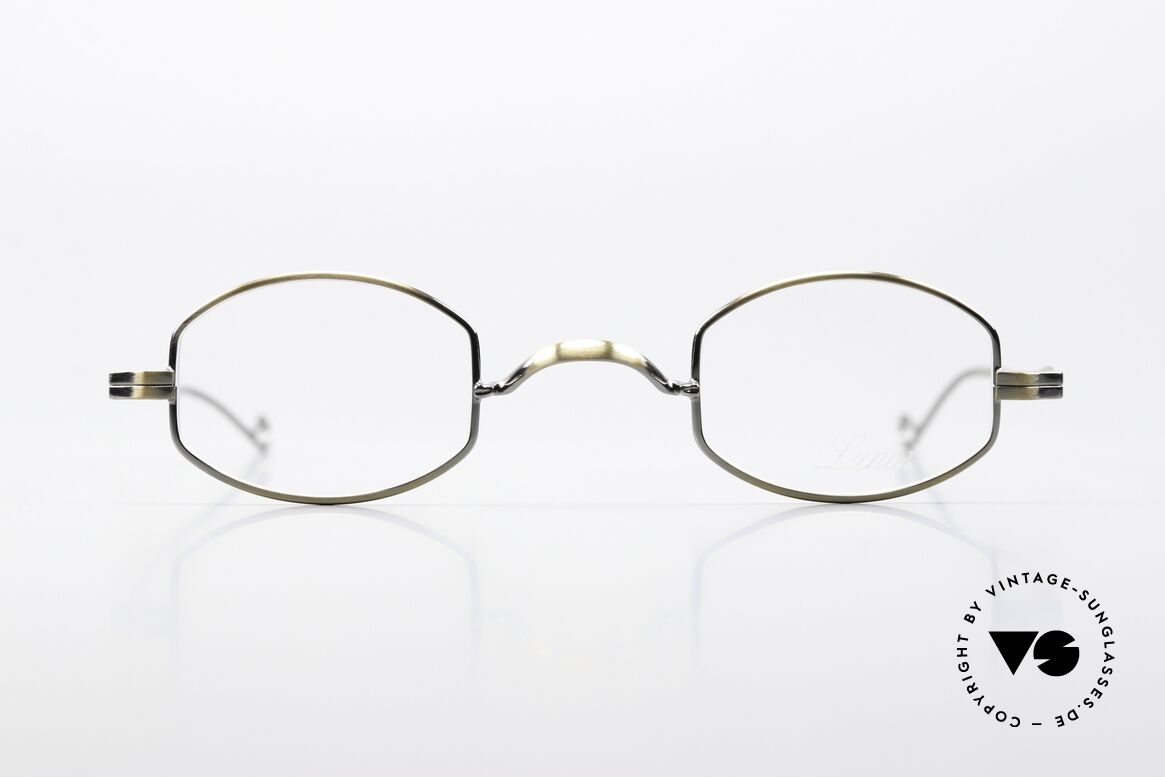 Lunor II 02 Kleine Brille in Antik Gold, Lunor Brillen = zeitlose Klassiker aus Deutschland, Passend für Herren und Damen