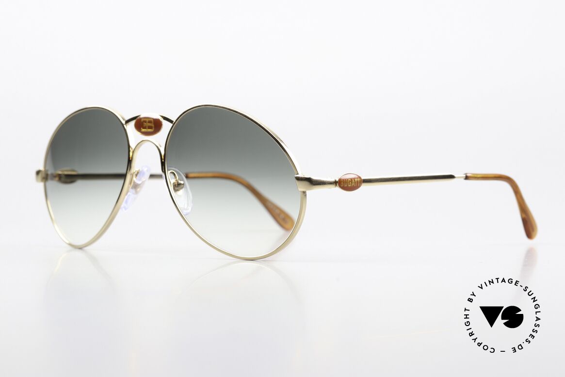 Bugatti 64905 Seltene Sammlersonnenbrille, einzigartige Brille: markantes zentrales Bugatti-Logo!, Passend für Herren