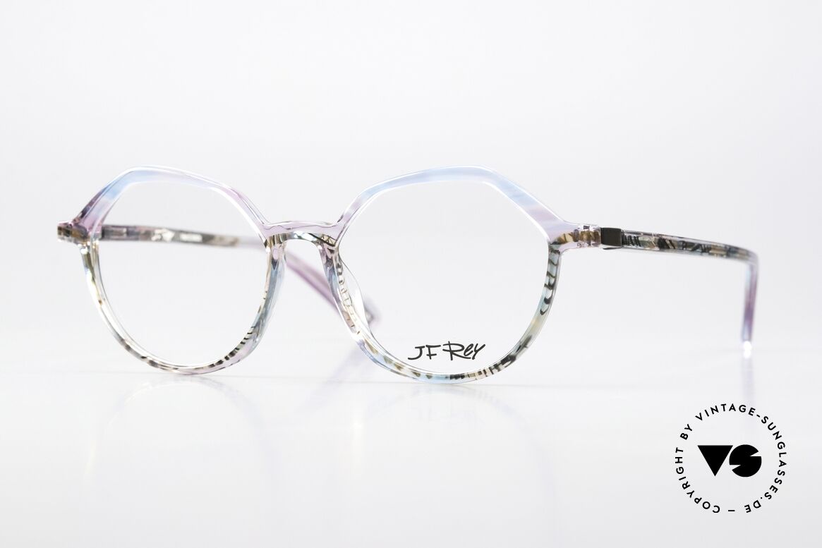 JF Rey JF1496 ZartRosa Blassblau Muster, J.F. Rey Brille, Modell JF1496, color 7020, Gr. 50-16, Passend für Damen