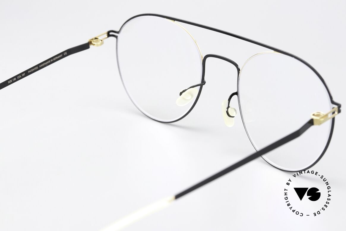 Mykita Minttu Unisex Brille Gold Jetblack, ungetragenes Modell von 2017, mit orig. Verpackung, Passend für Herren und Damen