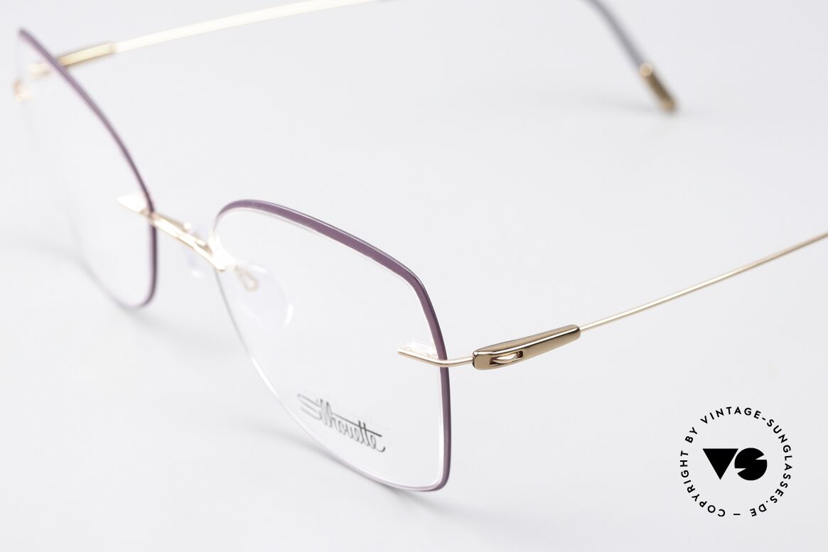 Silhouette 5500 Damenbrille Violett Rose, ultra leichte Titanfassung für idealen Tragekomfort, Passend für Damen