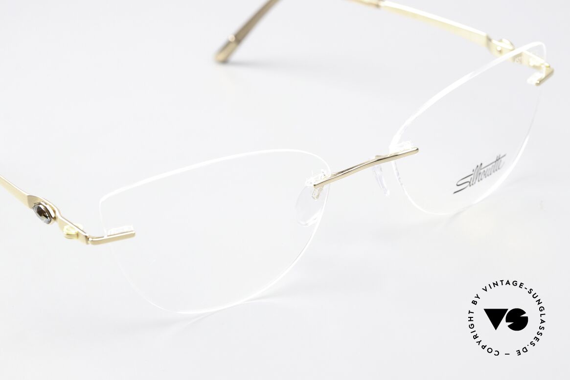 Silhouette 5513 Damenbrille Swarovski Stein, ungetragen von 2018; minimalistisch und doch edel, Passend für Damen