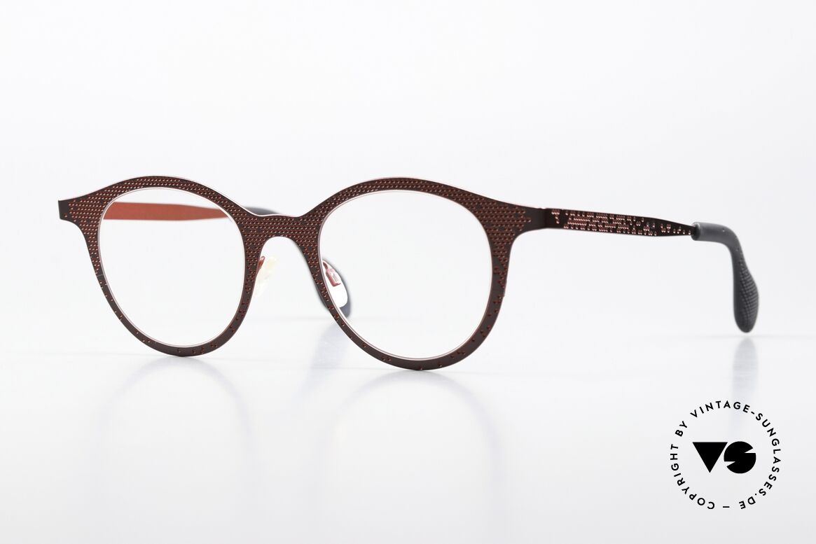 Theo Belgium Mille 61 Rahmen Wie Eine Bienenwabe, grandiose Theo Designerbrille in Größe 47-22, Passend für Damen