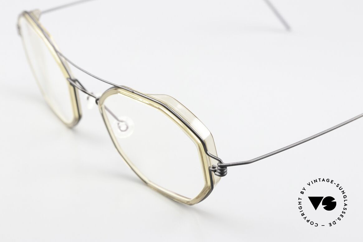 Lindberg Freddie Air Titan Rim Titanium Mit Azetat Inlays, eine echte Designerbrille für Herren in LARGE GRÖSSE!, Passend für Herren