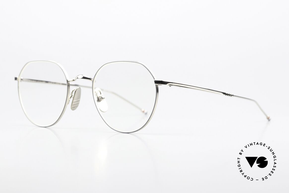 Thom Browne TBX914 Sehr Stilvolle Herrenbrille, SLV-GRY = versilbert mit hellgrauem Fassungsrand, Passend für Herren