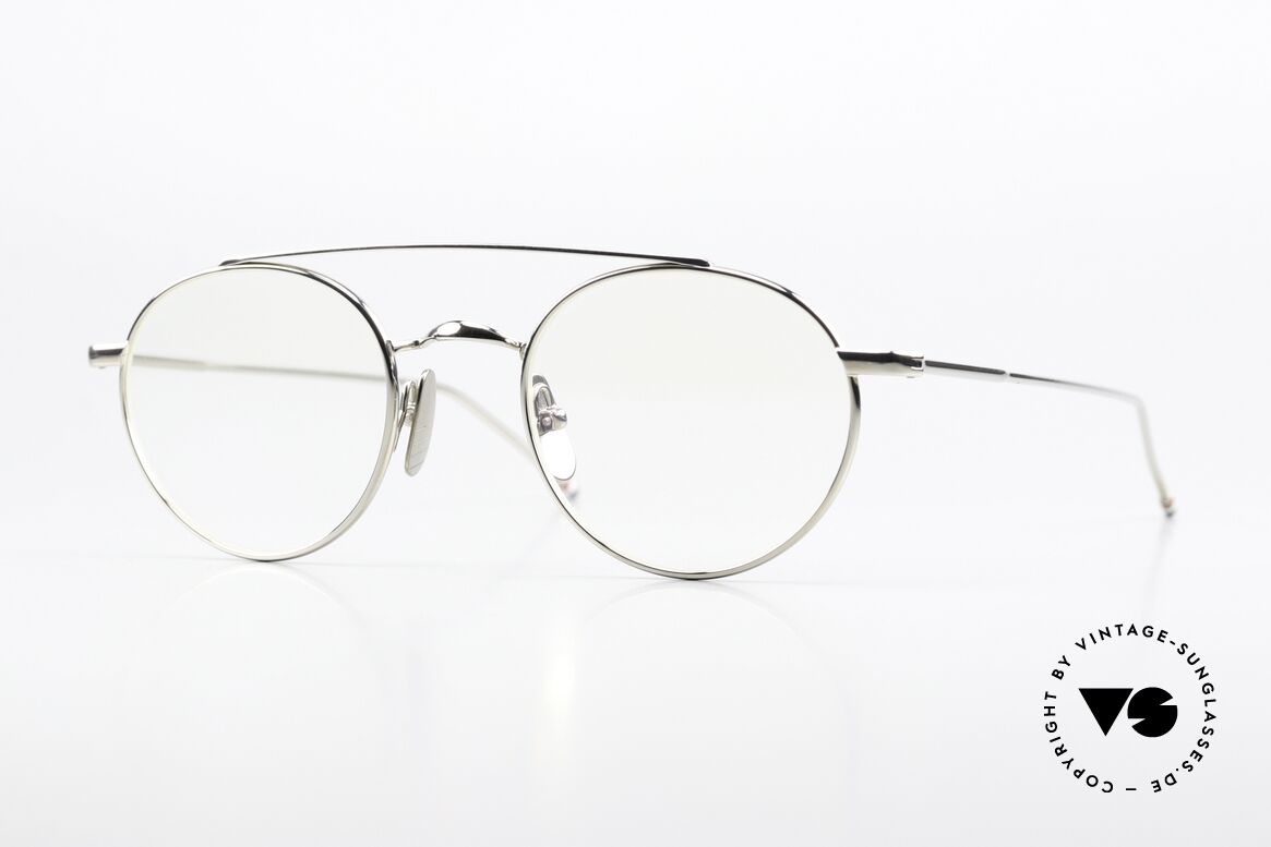 Thom Browne TB101 Stylische Designerbrille Men, Thom Browne Herrenbrille, Modell TB 101-A SLV 49, Passend für Herren