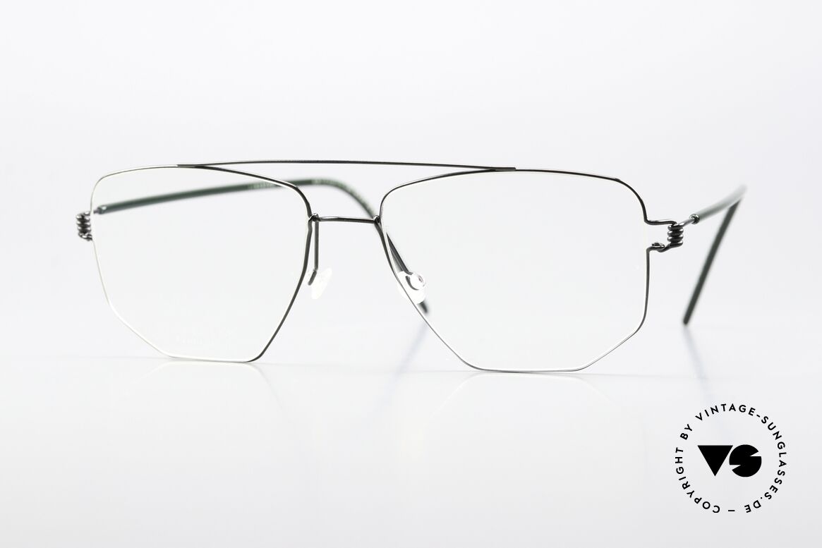 Lindberg Edwin Air Titan Rim Sehr Maskuline Brillenform, eckige Brille von Lindberg aus der Air Titanium Serie, Passend für Herren