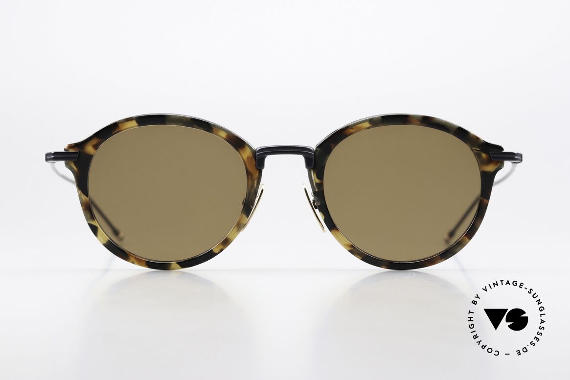 Thom Browne TBS908 Stilvolle Panto Sonnenbrille, Thom Browne Sonnenbrille, TBS908-49-02, TKT NVY, Passend für Herren