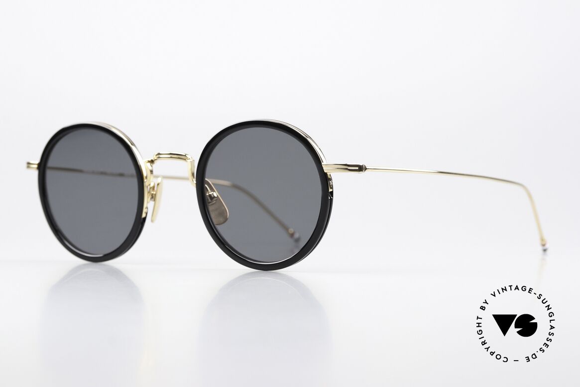 Thom Browne TBS906 Stilvolle Runde Sonnenbrille, wirklich stilvoll & in Spitzenqualität, made in Japan, Passend für Herren