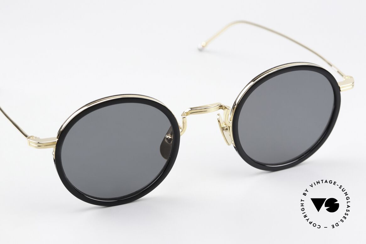 Thom Browne TBS906 Stilvolle Runde Sonnenbrille, ein edles Designer-Accessoire für alle Mode-Liebhaber, Passend für Herren