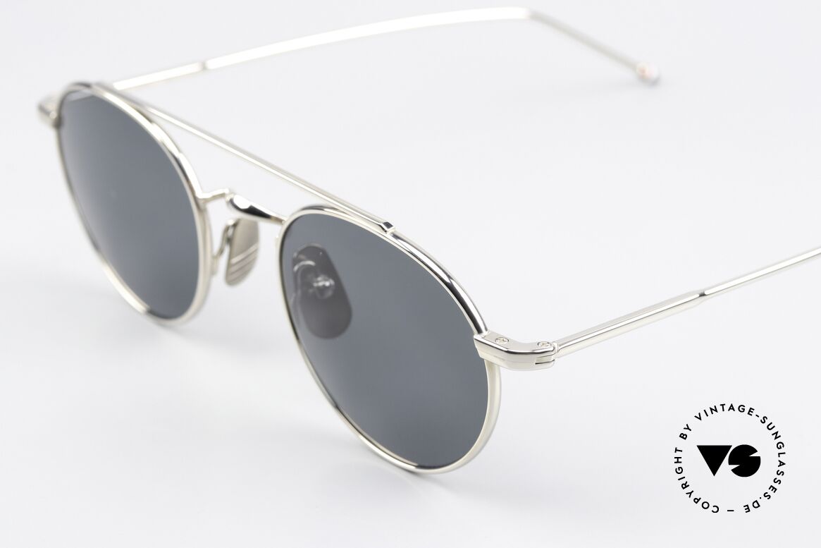 Thom Browne TB101 Stilvolle Sonnenbrille Men, entspiegelte Sonnengläser (grau) mit 100% UV Schutz, Passend für Herren