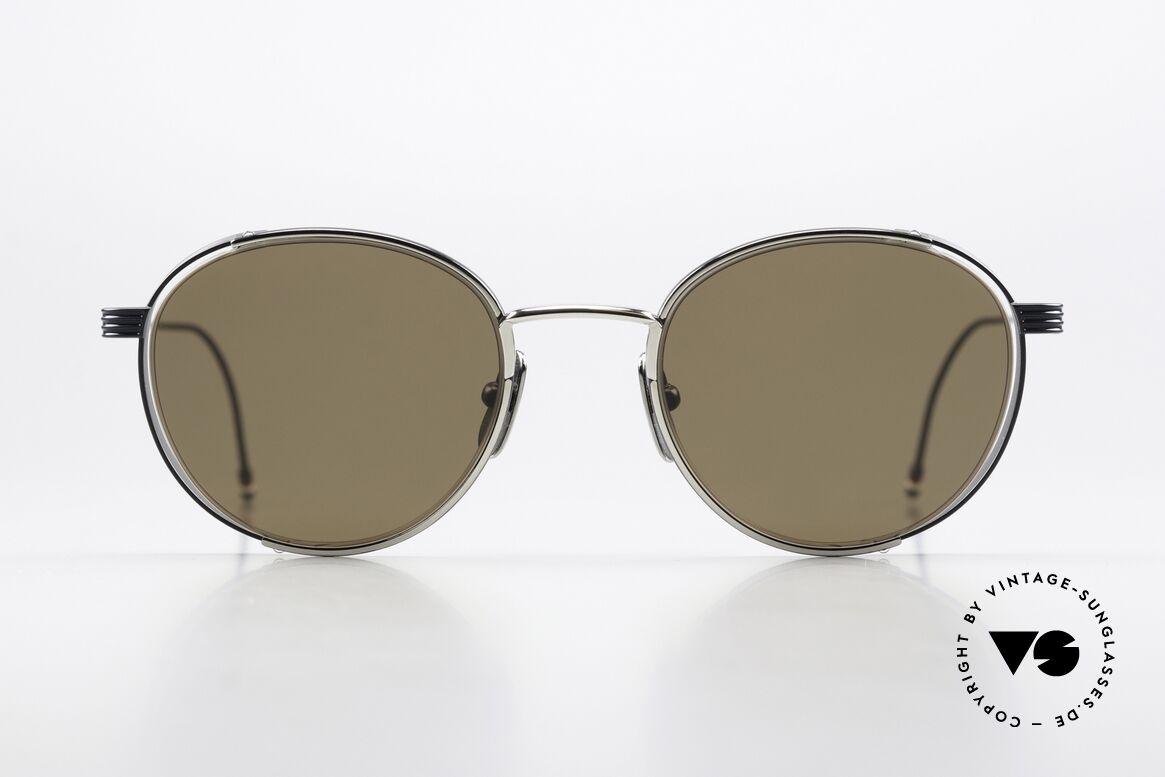 Thom Browne TB106 Promi Sonnenbrille Herren, Thom Browne Sonnenbrille; TB 106-E-SLV-NVY 50, Passend für Herren