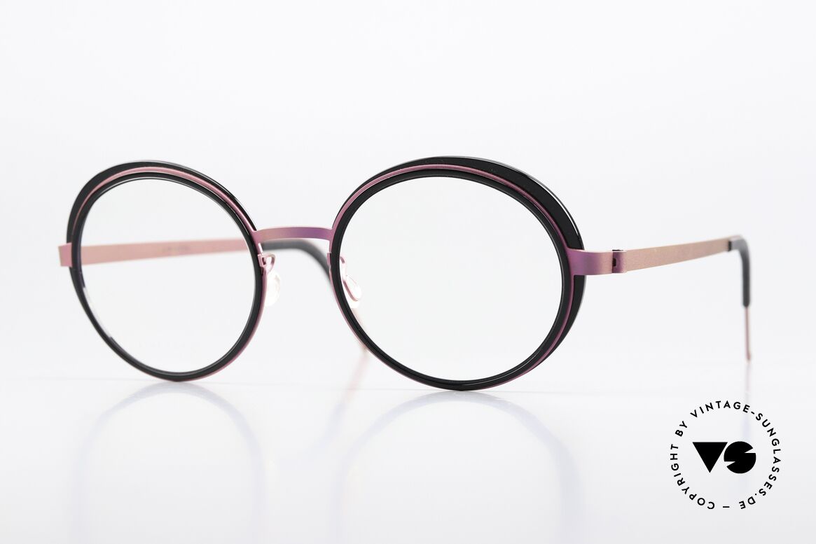 Lindberg 9732 Strip Titanium Violett Metallic Schwarz, Lindberg Damenbrille der Strip Titanium Serie, 2018, Passend für Damen