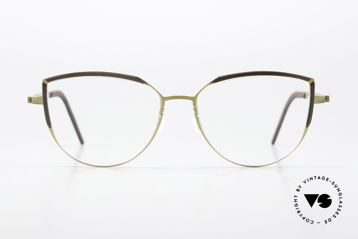 Lindberg 9855 Strip Titanium Sehr Feminine Designerbrille, Modell 9855, in Größe 54/16, 135mm Bügel; Farbe GT, Passend für Damen