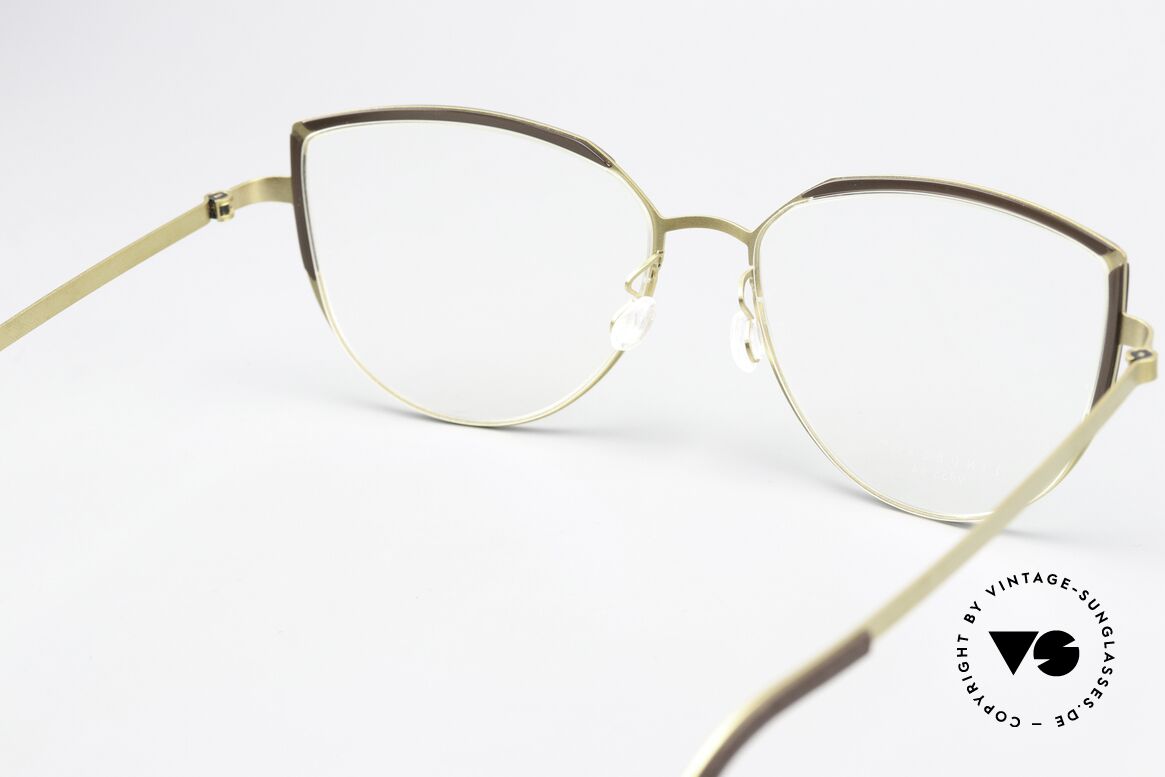 Lindberg 9855 Strip Titanium Sehr Feminine Designerbrille, ungetragenes Designerstück mit orig. Etui von Lindberg, Passend für Damen