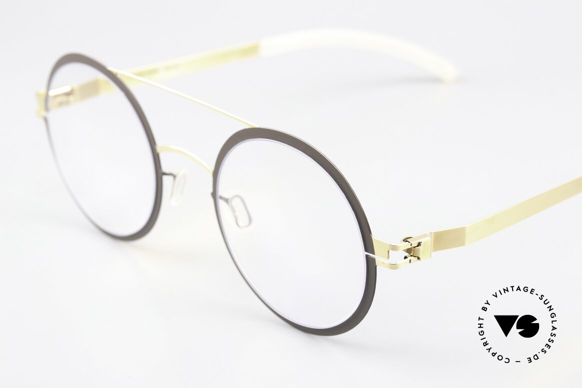 Mykita Wilma Runde Brille In Terra Gold, wohlbekannte Spitzenqualität; handmade in Germany, Passend für Damen