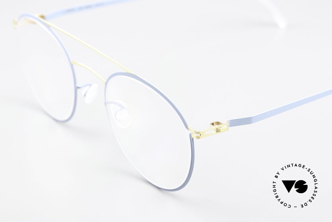 Mykita Dagur Damenbrille Gold Blaugrau, wohlbekannte Spitzenqualität; handmade in Germany, Passend für Damen