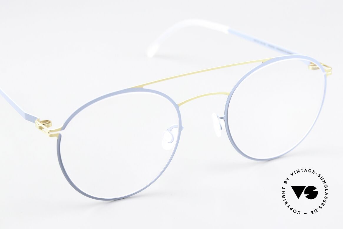 Mykita Dagur Damenbrille Gold Blaugrau, ungetragenes Modell mit original Mykita Verpackung, Passend für Damen