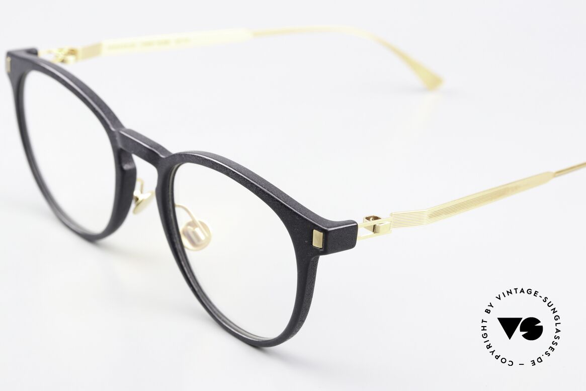 Mykita Mylon Bilimbi Mit Zusätzlichen Nasenstegen, col. 306 = Pitch Black/Glossy Gold von 2015-17, Passend für Damen