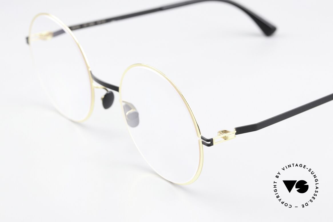 Mykita Vilde Runde Brille Ladies Gold Black, wohlbekannte Spitzenqualität; handmade in Germany, Passend für Damen