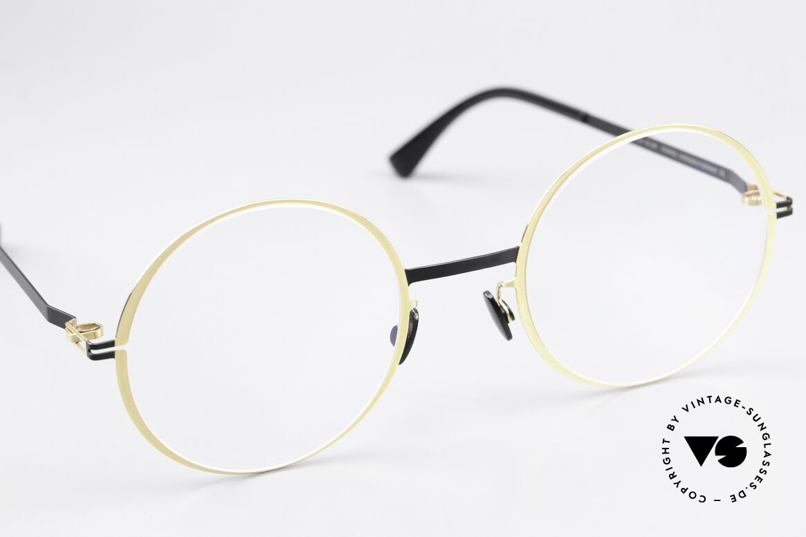 Mykita Vilde Runde Brille Ladies Gold Black, ungetragenes Modell mit original Mykita Verpackung, Passend für Damen