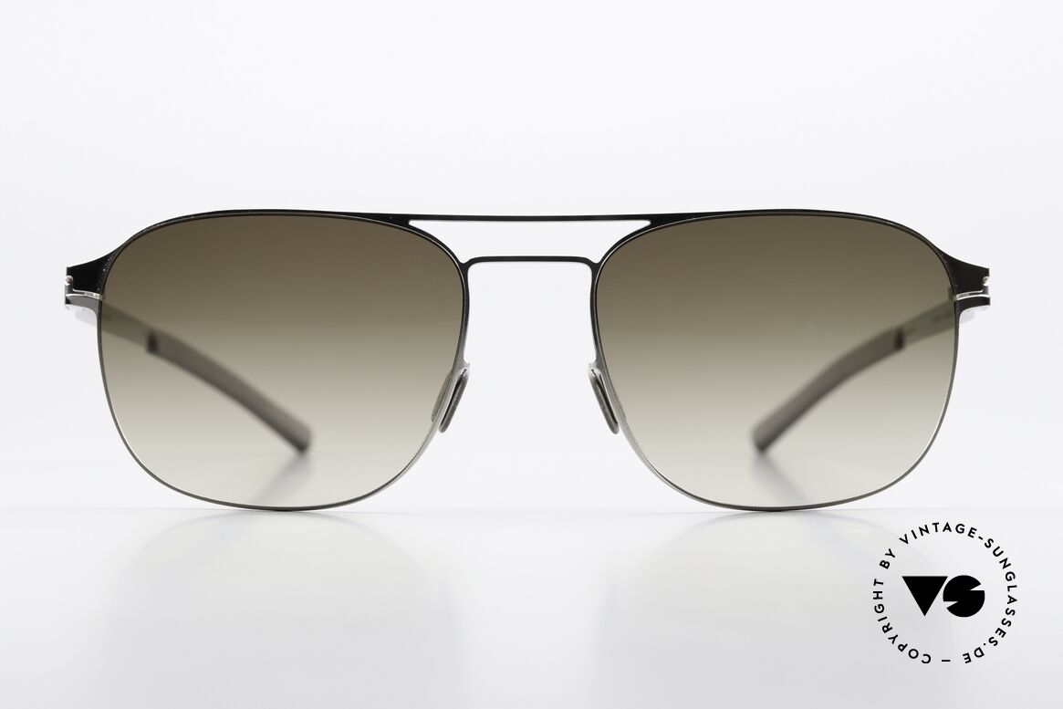 Mykita Paco Sonnenbrille In Shiny Silver, Herren-Sonnenbrille NO1 Collection (2018 gefertigt), Passend für Herren