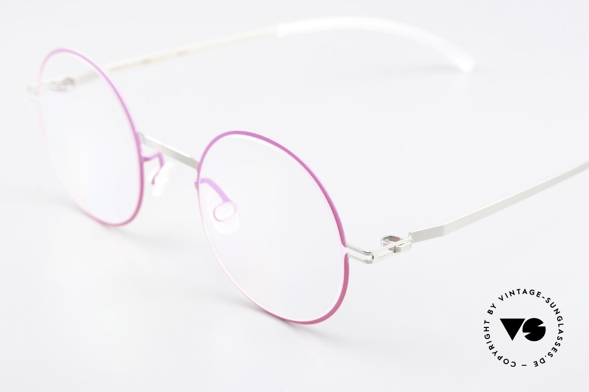 Mykita Sigur Damenbrille Silver Neon Pink, wohlbekannte Spitzenqualität; handmade in Germany, Passend für Damen