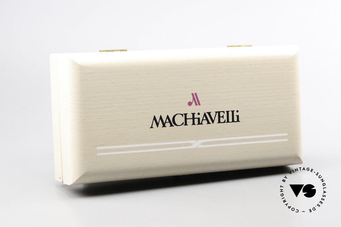 Machiavelli 24-40 Alte 80er Brille Gold & Platin, die Demogläser können natürlich beliebig ersetzt werden, Passend für Herren