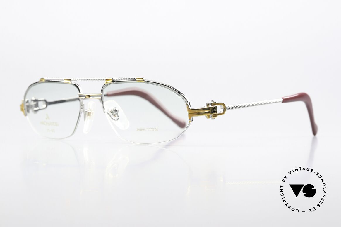 Machiavelli 25-60 Herrenbrille Palladium Gold, ein wirklich exzentrisches und opulentes Brillengestell, Passend für Herren