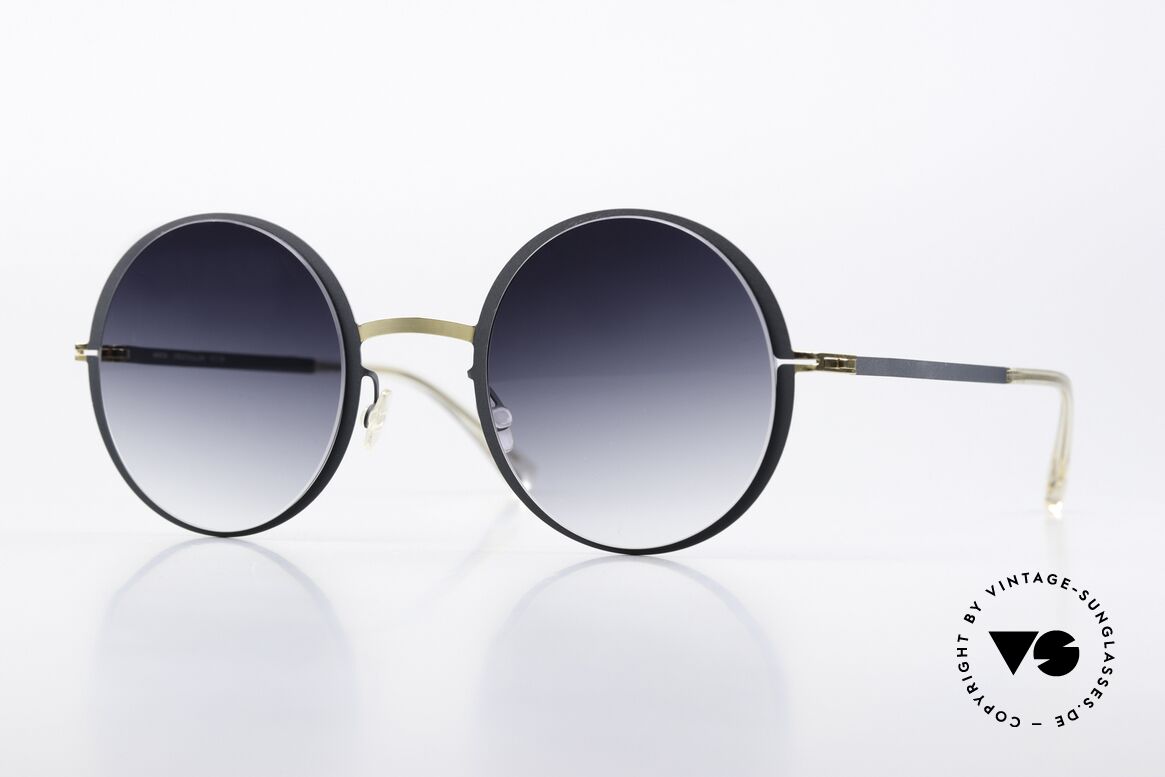 Mykita Joona Gold / Indigo Grey Gradient, Mykita Sonnenbrille, JOONA, Größe 51-25, col. 256, Passend für Damen