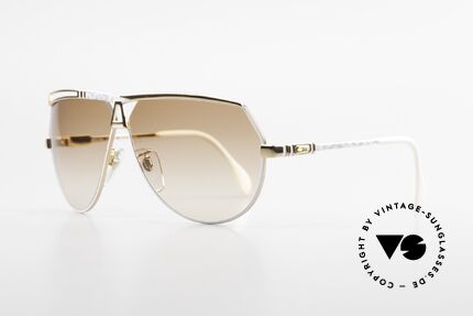 Cazal 954 Vintage Designer Sonnenbrille, Pilotenform mit großen Gläsern & toller Farbgestaltung, Passend für Herren und Damen