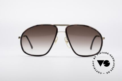 Dunhill 6093 90er Piloten Sonnenbrille, außergewöhnlich modifizierte Tropfen- / Pilotenform, Passend für Herren