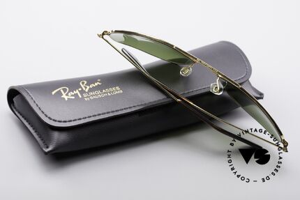 Ray Ban Fashion Metal Style 3 USA B&L, RB-3 grüne Gläser mit der weltberühmten B&L Gravur, Passend für Herren