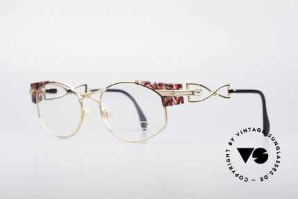 Cazal 253 90er Damen Designerbrille, elegante Zusammensetzung der Farben & Formen, Passend für Damen