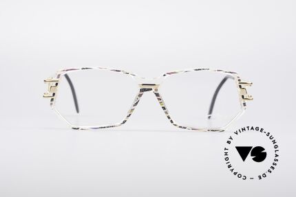 Cazal 359 90er HipHop Style Brille, markante Rahmenform & bemerkenswertes Farbkonzept, Passend für Damen