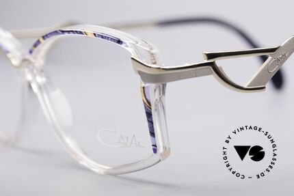 Cazal 369 90er Damen Designerbrille, CAZAL Farbcode 823: kristall / azur-bernstein / gold, Passend für Damen