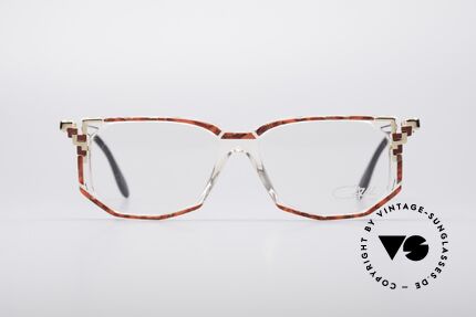 Cazal 357 90er Vintage Designer Brille, col. 749: grenadine-sand gefleckt (mal was anderes), Passend für Damen