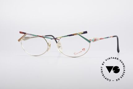 Casanova PMC1 24kt Gold-Plated Kunstbrille, lebhafte vintage Casanova Designerbrille von 1988, Passend für Damen