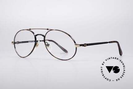 Bugatti 18557 80er Herren Vintage Brille, flexible Federgelenke und exzellente Verarbeitung, Passend für Herren