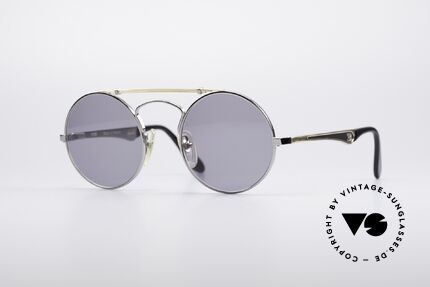 Bugatti 11726 Runde Luxus Sonnenbrille, enorm seltene Ettore BUGATTI vintage Sonnenbrille, Passend für Herren