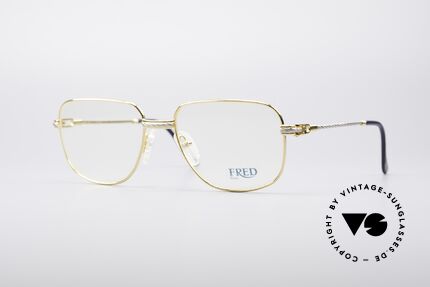 Fred Zephir Luxus Segler Brille, einmalige Designerbrille von Fred, Paris aus den 80ern, Passend für Herren