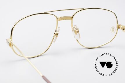 Cartier Romance Santos - L Luxus Brille, 22kt vergoldete Fassung (wie alle alten Cartier Brillen), Passend für Herren